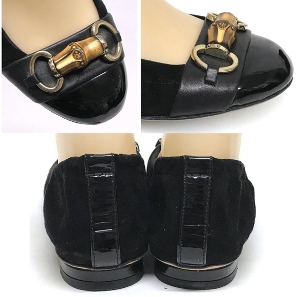 ❌❌SOLD❌❌ GUCCI Bamboo Horsebit Ballet Flats 37 6.5 - Picture 6 of 8